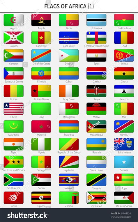 Flags All African Countries 1 Stock Vector (Royalty Free) 24908926 ...