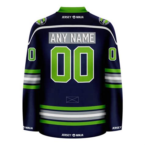 Jersey Ninja - Seattle Seahawks Blue Hockey Jersey