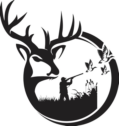 Hunting deer logo 35625800 Vector Art at Vecteezy