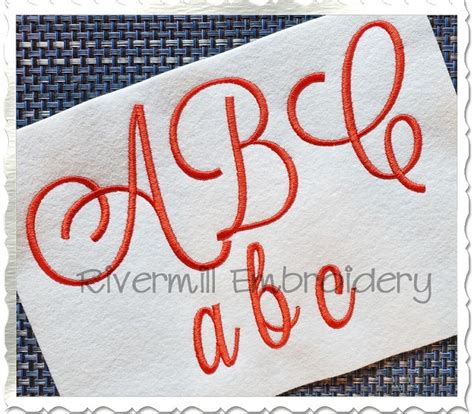 Large Anna Script Machine Embroidery Font Alphabet | Embroidery fonts, Machine embroidery ...