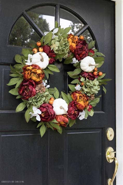 30+ Creative Fall Wreath Ideas For Front Door Decoration | Fall wreaths ...