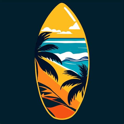 Premium Vector | Surfboard logo vector illustration