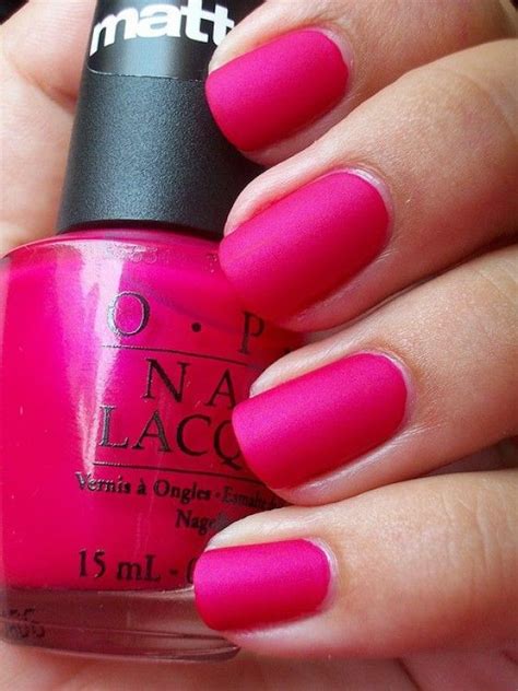 #Matte #hot #pink #nails! #Cuticle #Girly #Nails #NailArt #Pink #Magenta #OPI | Nail polish ...