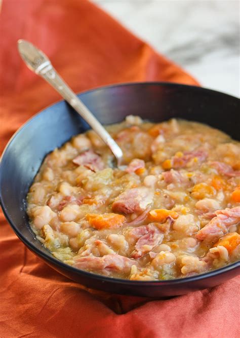 Slow Cooker Ham Bone and Navy Bean Soup - Lisa's Dinnertime Dish for ...