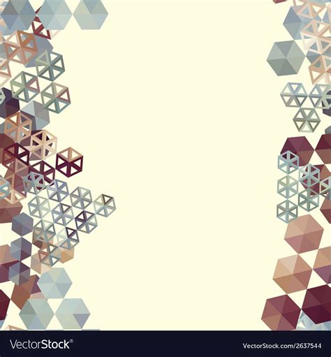 Abstract background border with hexagons Vector Image