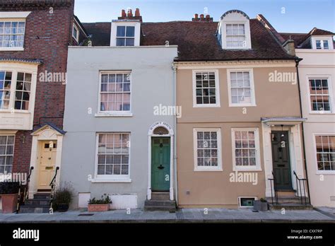 18th century houses in Lombard Street, Old Portsmouth, England Stock Photo - Alamy