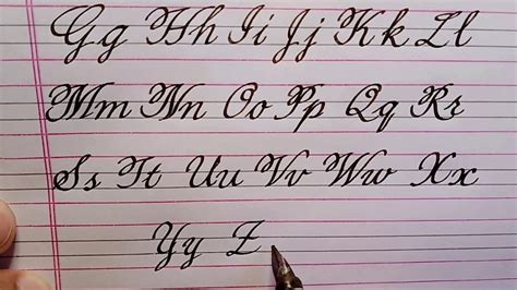 Calligraphy Cursive Writing A To Z Capital And Small Letters