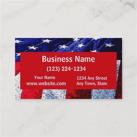 American Flag Business Card | Zazzle | American flag, Printing double ...