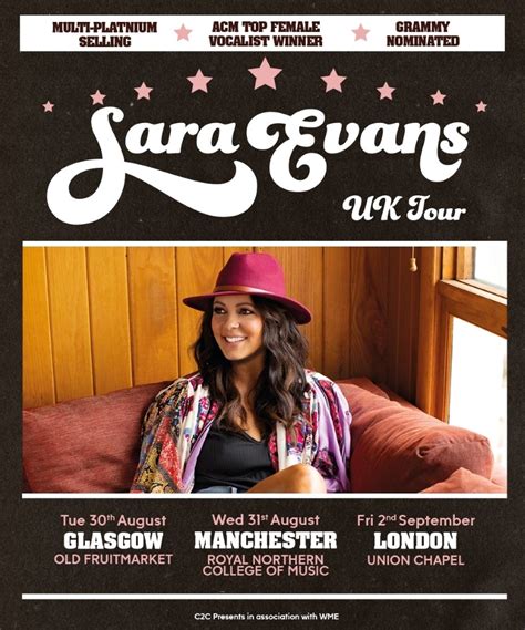 Sara Evans - UK Tour - 31 August 2022 - Royal Northern College of Music ...