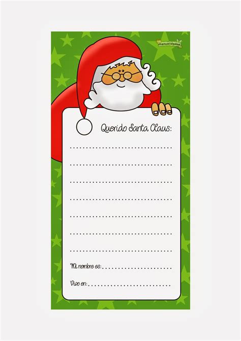 Navidad-Navidad: Carta a Santa Claus para imprimir y colorear