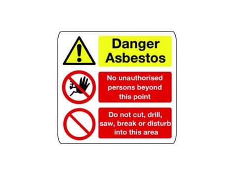 Danger Asbestos sign 1 - Safe Industrial