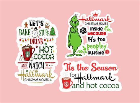 Hallmark Christmas Stickers, Holidays, Waterproof, for Laptops, Water ...