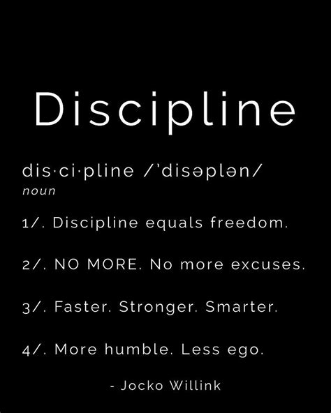 Jocko Willink Discipline Art Print. Inspirational Dictionary Style ...