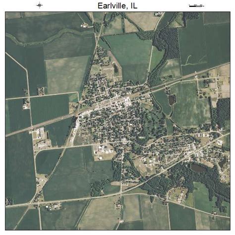 Aerial Photography Map of Earlville, IL Illinois