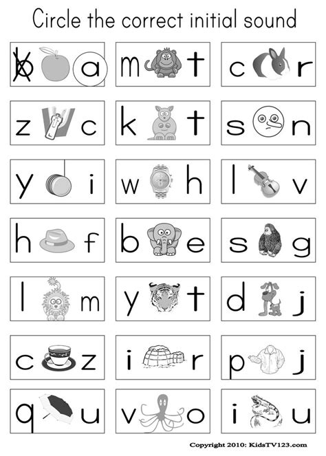 KidsTV123.com - Phonics Worksheets | Classroom-Reading & Phonics | Phonics worksheets, Pre ...