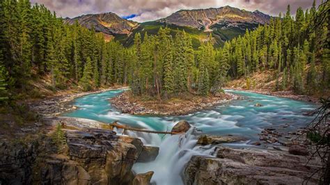 Sunwapta Waterfall Alberta Canada Wallpapers - Wallpaper Cave