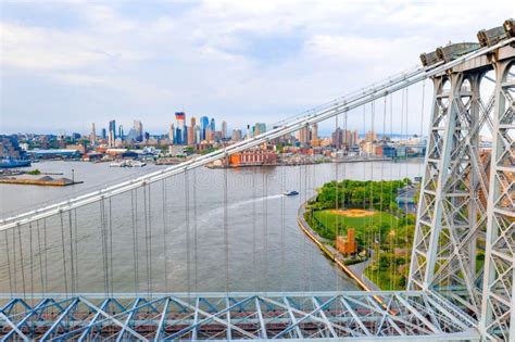 Aerial Close Up View of the George Washington Bridge Editorial Stock Image - Image of landscape ...