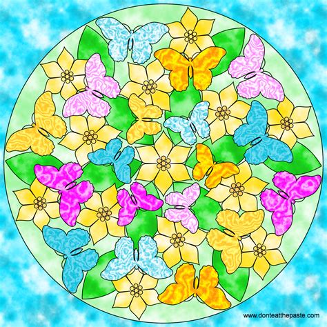 Don't Eat the Paste: Spring Butterfly Mandala