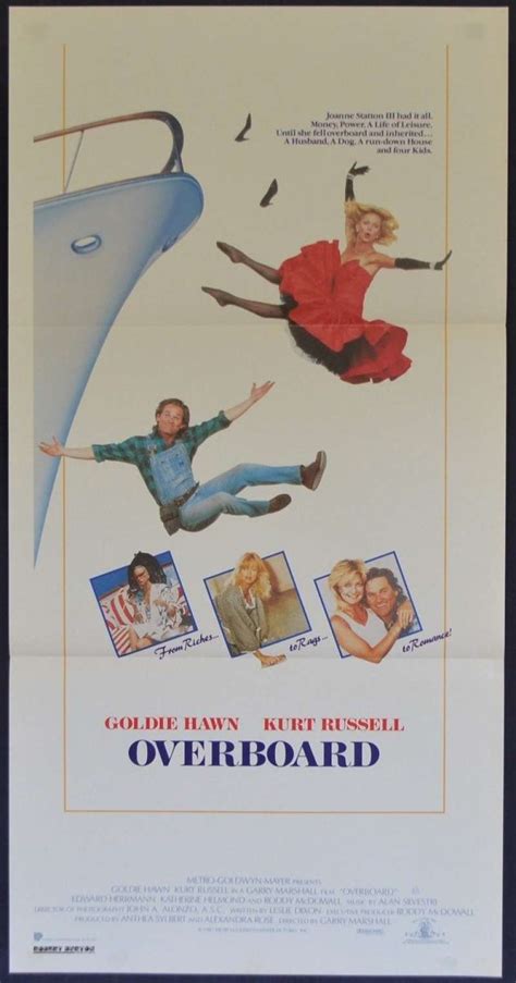 All About Movies - Overboard Movie Poster Original Daybill 1987 Style B Art Kurt Russell Goldie Hawn