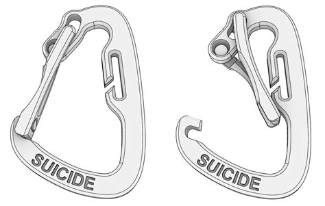 The Suicide Carabiner by n.leinad | Download free STL model | Printables.com