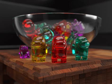 3D Rendered some Among Us gummies! : r/gaming