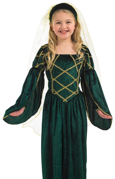 Tudor Princess Queen Girls British Medieval Kids Fancy Dress Book Costume 4-12 | eBay