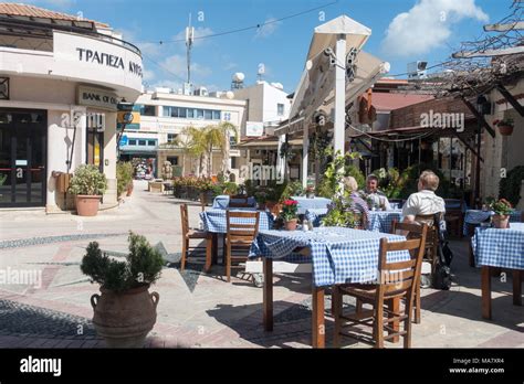 View around the centre of Pissouri Village in southern Cyprus Stock ...