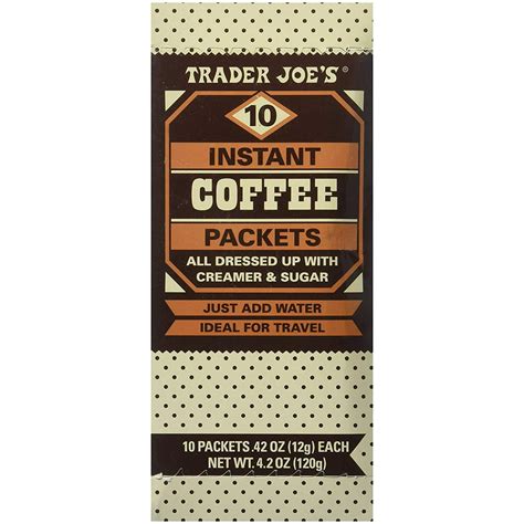 Trader Joe's Instant Coffee Packets with Creamer & Sugar 10 Packets, 4.2 Oz (Pack of 2 ...