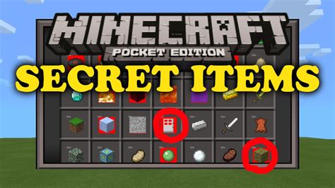 Secret/Hidden Items in Minecraft PE - YouTube