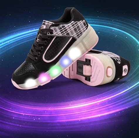 Led Lights Heelys Kids Shoes with Led Light UP Wheels Girls Roller ...