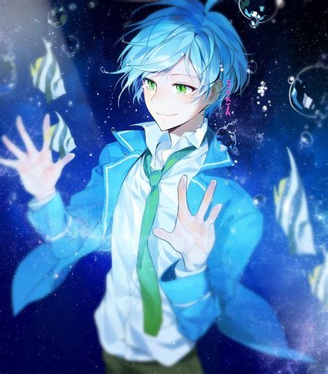 Pin by Hlblki on 流星隊 | Cute anime guys, Blue hair anime boy, Anime