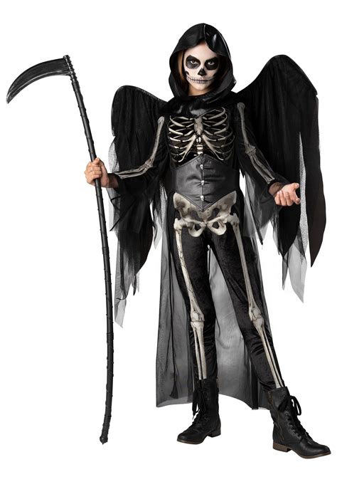 Girl's Angel of Death Tween Costume | Grim Reaper Costumes