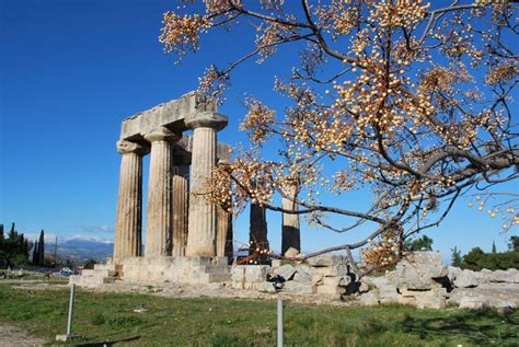 The Apollo Temple in Corinth Stock Image - Image of outdoors, corinth ...