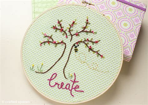 Crafted Spaces: Embroidery Hoop Art