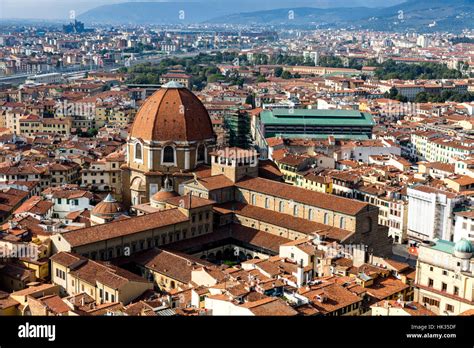 Basilica di San Lorenzo from above, Florence, Italy Stock Photo - Alamy