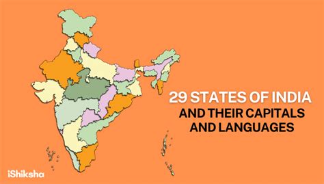 29 States of India and Their Capitals and Languages | iShiksha