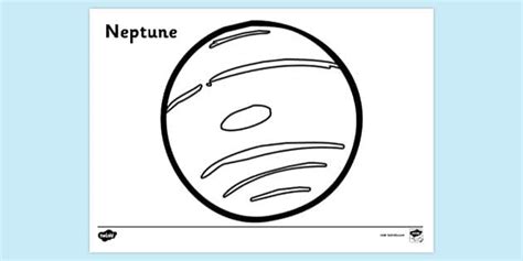 FREE! - Neptune Colouring Sheet - Primary Resources - Twinkl