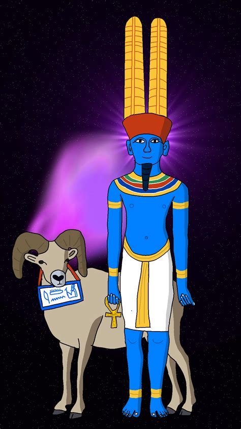 I drew Amun! : r/Kemetic