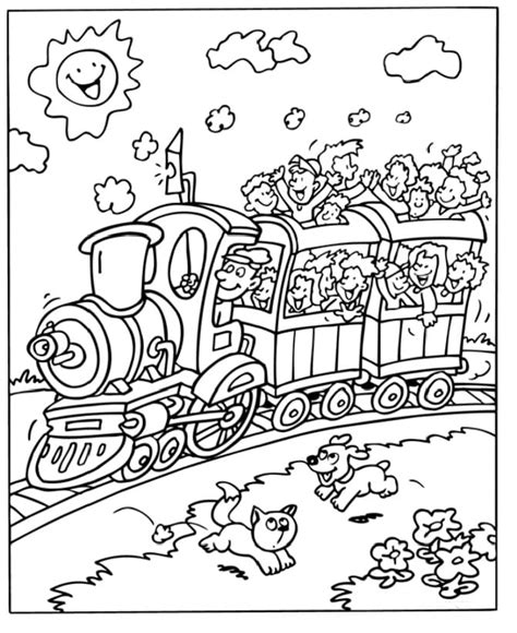 Christmas Train Coloring Sheets