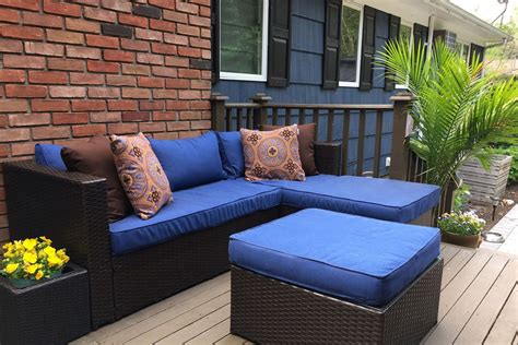 Divine Replacement Patio Cushions Sunbrella Outdoor Glider Sofa