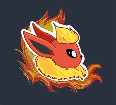 ArtStation - Flareon fanart - Pokemon