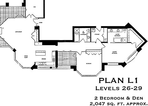 Park Place Floor Plan L1 | Park Place - Downtown San Diego Condos