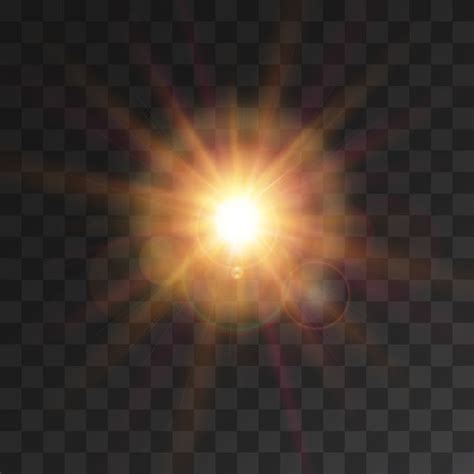 Elegant Sun Light Effect With Sun Rays Transparent Vector Vector and ...