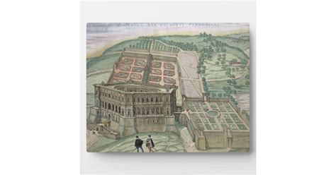 View of the Villa Farnese and the Gardens, from 'C Plaque | Zazzle