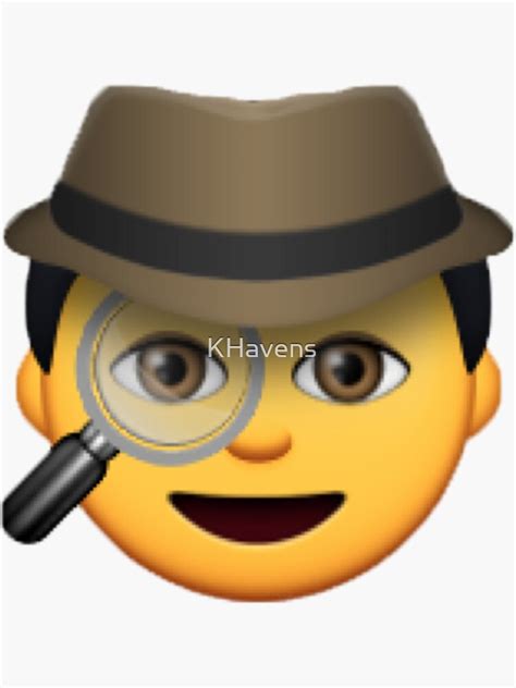 "Detective Emoji" Sticker for Sale by KHavens | Redbubble