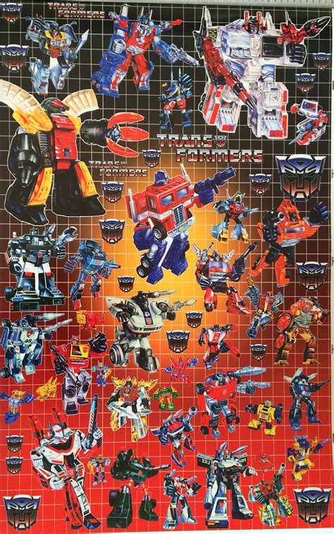 Buy Transformers G1 Box Art Autobots includes Omega Supreme 3.7 x 3.3", Metroplex 3.5 x 3 ...