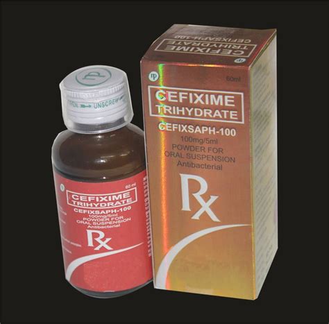 Cefixsaph-100 Cefixime Oral Suspension, 60 Ml, Dry Syrup at Rs 32 ...