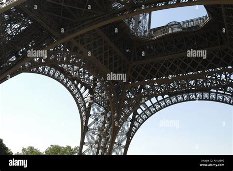 Eiffel Tower seen from its base Stock Photo - Alamy