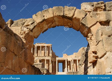 Roman Ruins of Sabratha, Libya Stock Image - Image of arch ...