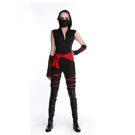 Halloween Japanese Ninja Cosplay Costume Dress Women Warrior Costume ...